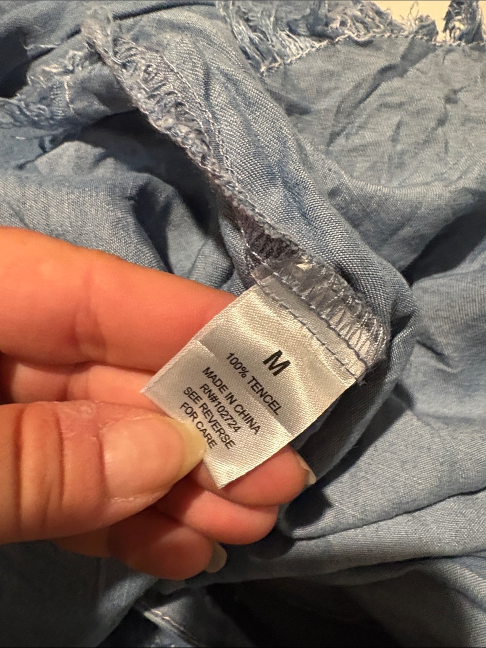 Hesters and orchard medium frayed Jean shirt 967 - Picture 7 of 7